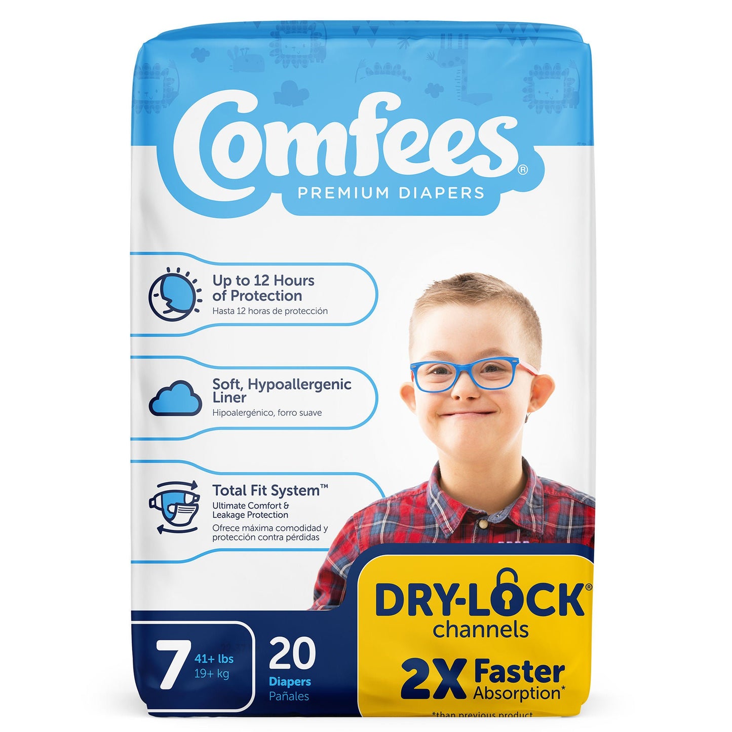 DIAPER, BABY COMFEES SZ7 (20/BG 4BG/CS)