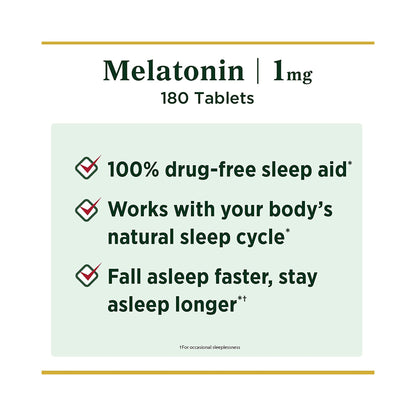 MELATONIN, TAB 1MG (180/BT)