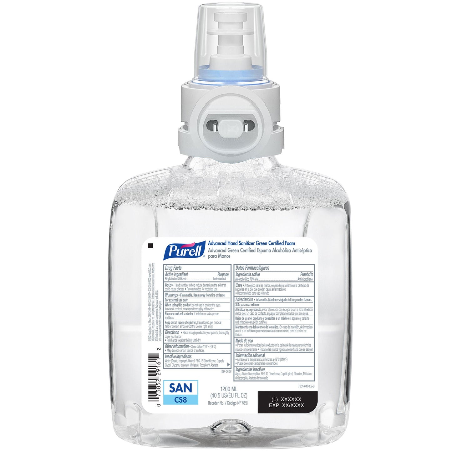 SANITIZER, HAND FOAM ADV PURELL GRN CERTIFIED 1200ML (2/CS)