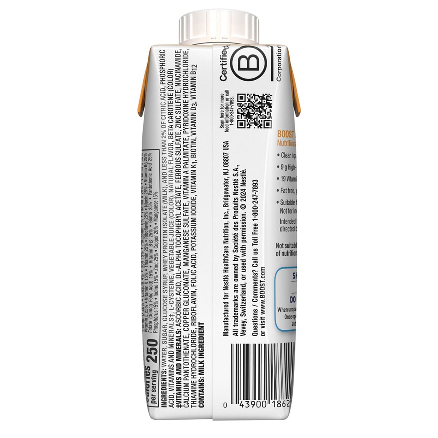 BOOST BREEZE, ORG 8OZ (24/CS)