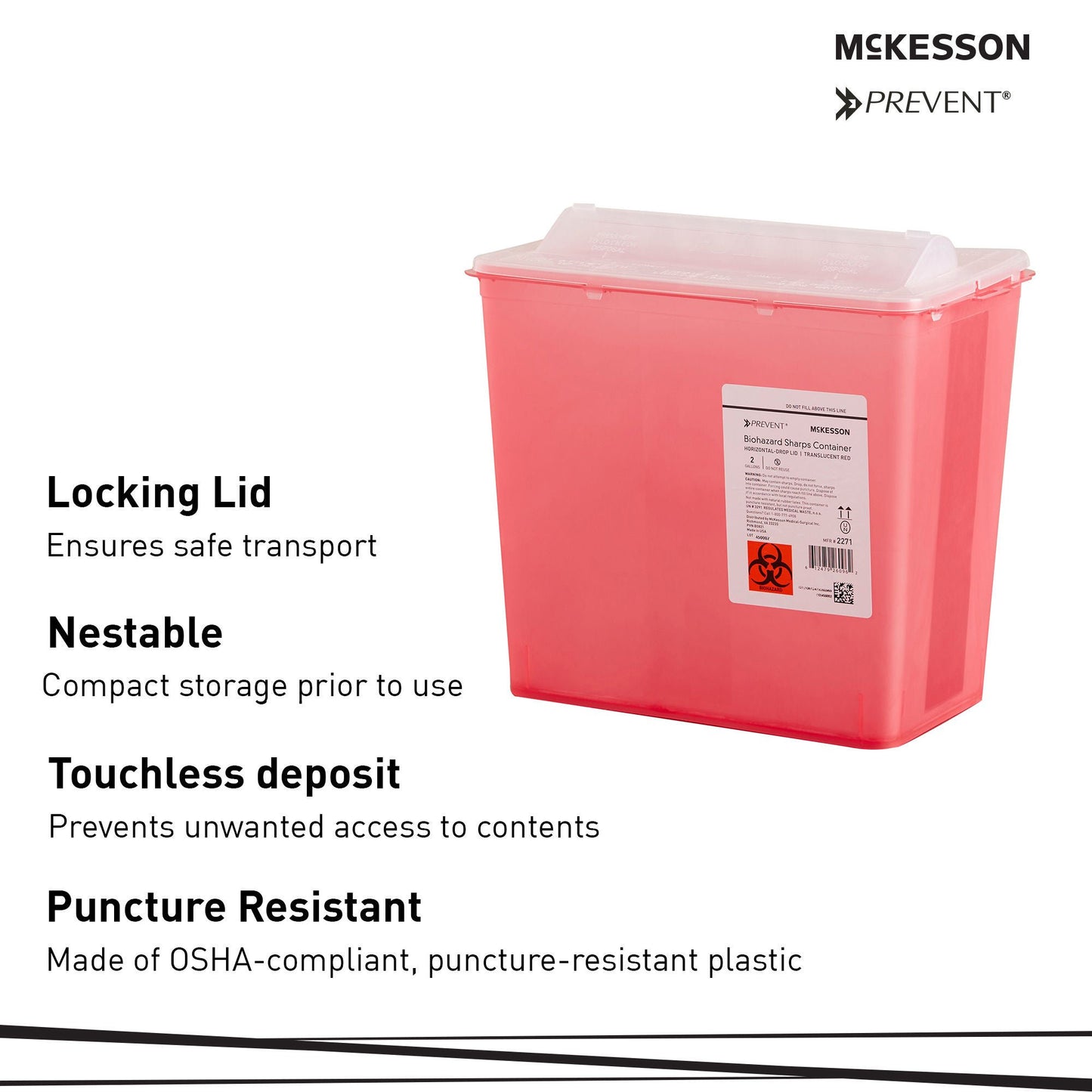 CONTAINER, SHARPS RED 2GL (20/CS)