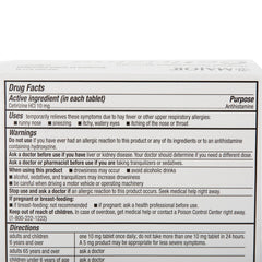 CETIRIZINE HCL, TAB 10MG (45/BT)