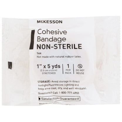 BANDAGE, COHESIVE N/S LF TAN 1" (30/CS)