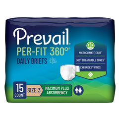 BRIEF, PREVAIL PER-FIT MAX+ ABSRB SZ3 58"-70" (15/PK 4PK/CS)