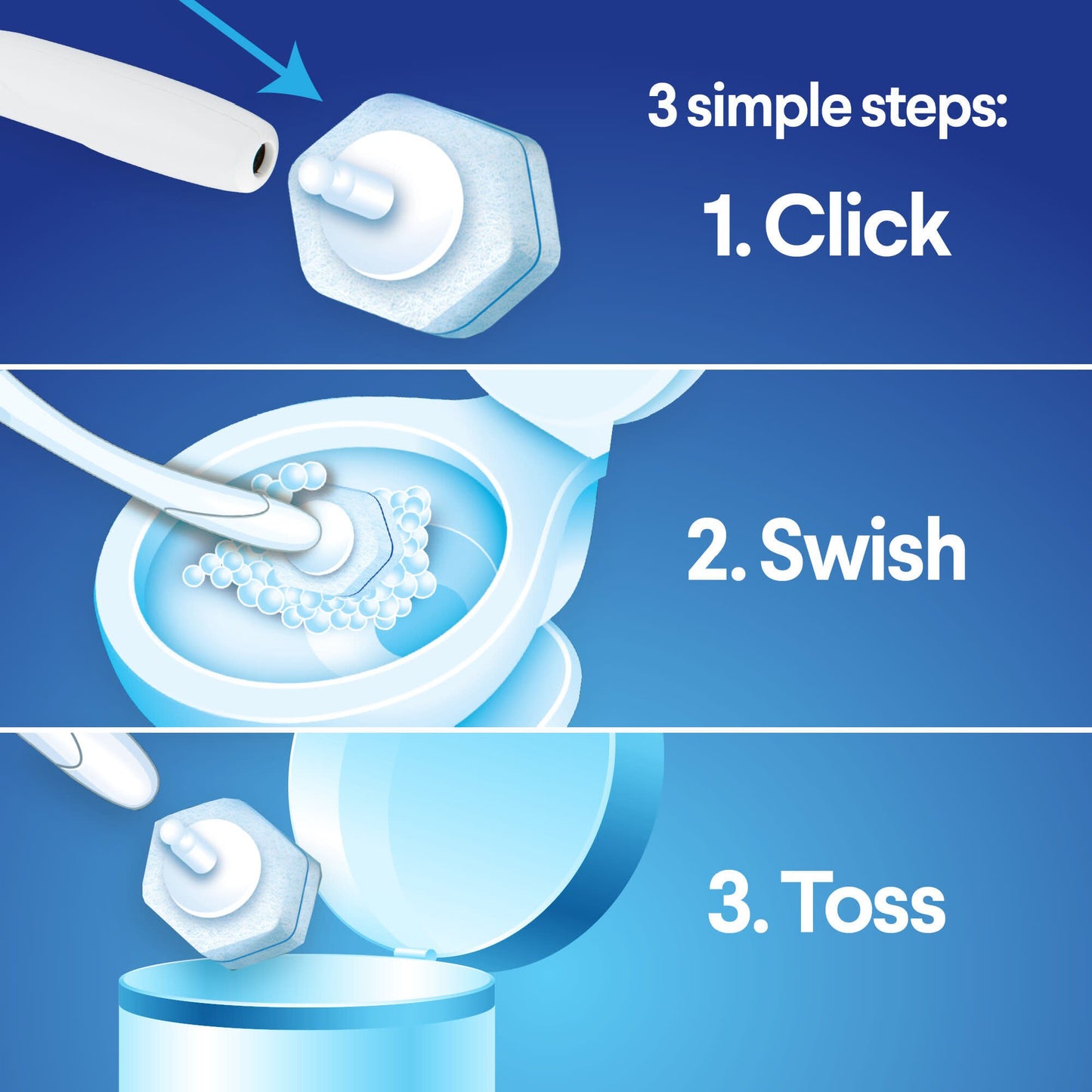 CLEANER, TOILET WAND CLOROX REFILL HEADS (10/PK 6PK/CT)