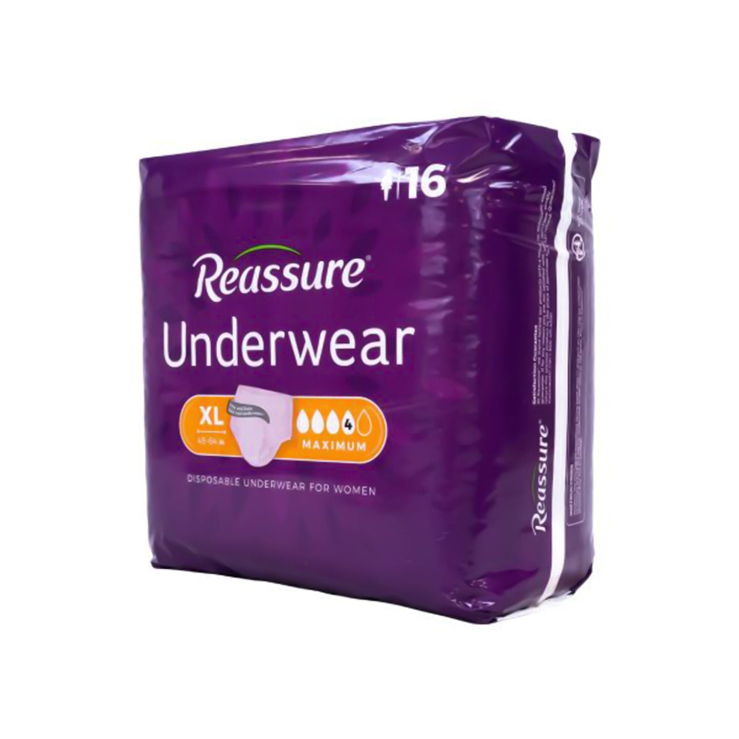 Reassure® Maximum Absorbent Underwear, Women, Medium – Heavy Absorbency, X-Large