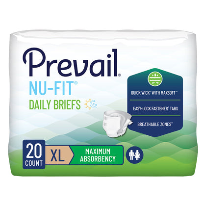 BRIEF, PREVAIL NUFIT MAX ABSRBADLT XLG (20/BG 4BG/CS)