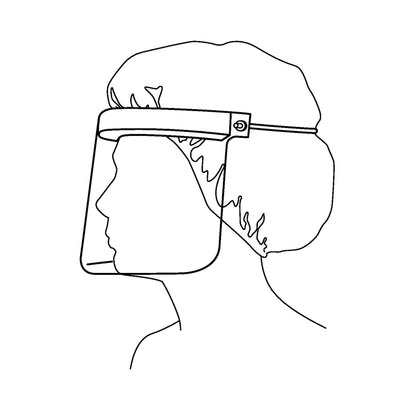 Halyard Face Shield, 3/4 Length