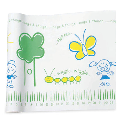 PAPER, TABLE CREPE BUGS PRNT 18"X125' (6/CS)