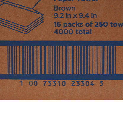TOWEL, PAPER MULTI-FOLD BRN (250/PK 16PK/CS)