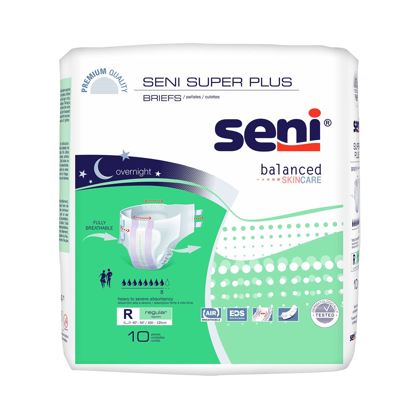 BRIEF, INCONT SENI SUPER PLUS REG 40"-50" (10/PK 4PK/CS)