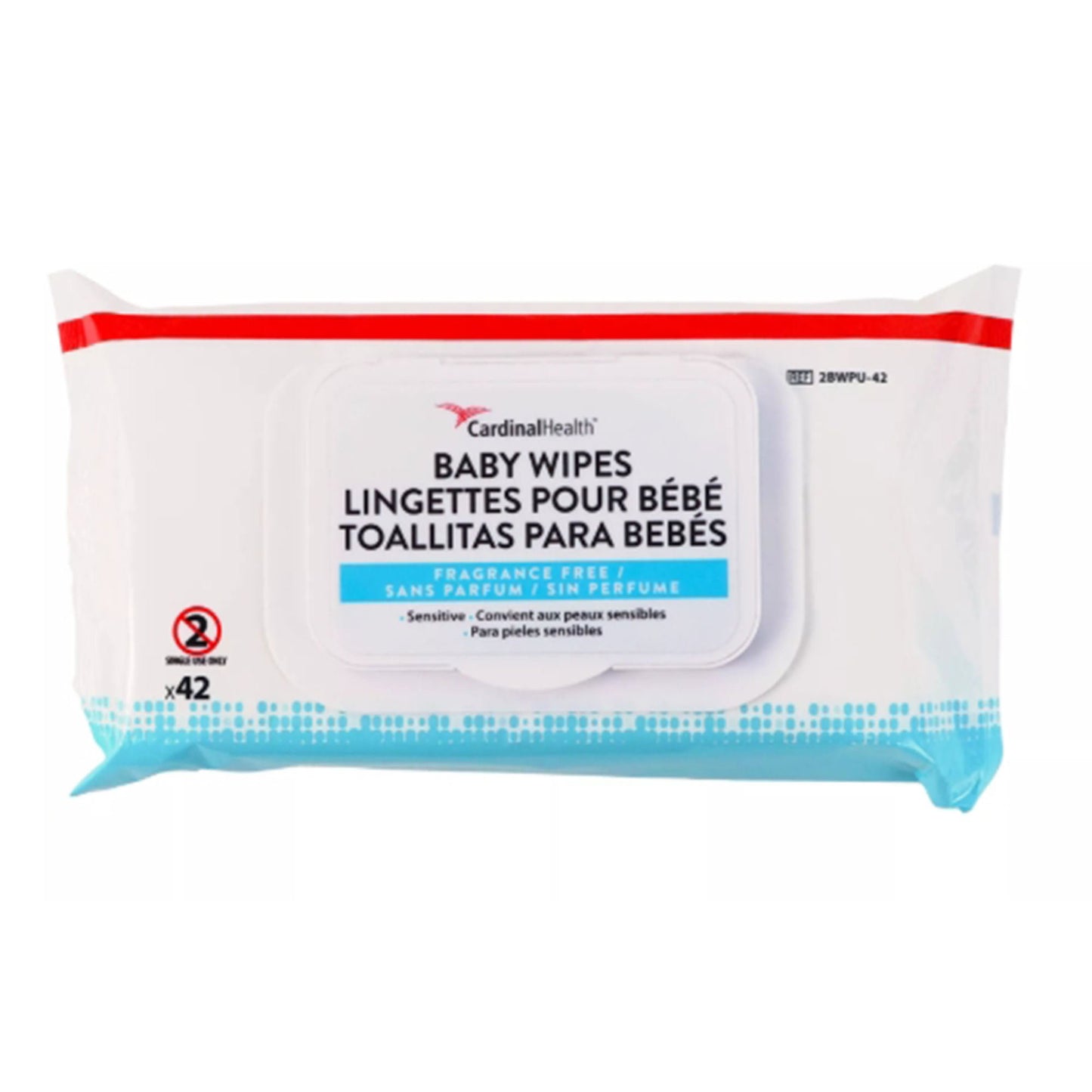 WIPES, BABY SENSITIVE FRAGRANCE FREE (42/PK 24PK/CS)