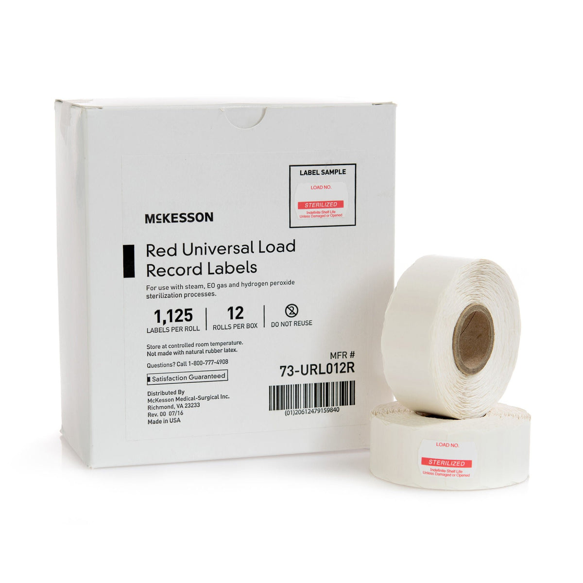 LABEL, LOAD RECORD RED STERILIZED UNIV LOAD (12/BX 10BX/CS)