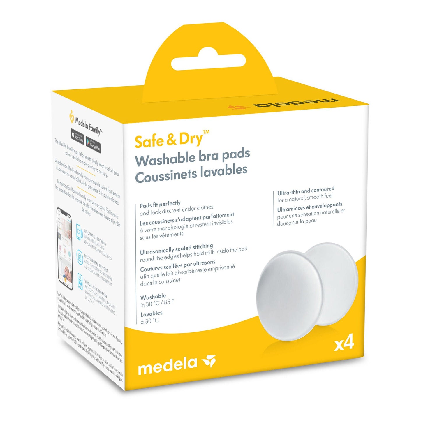 PAD, NURSING BRA WASHABLE SAFE& DRY (4/PK 6PK/CS)