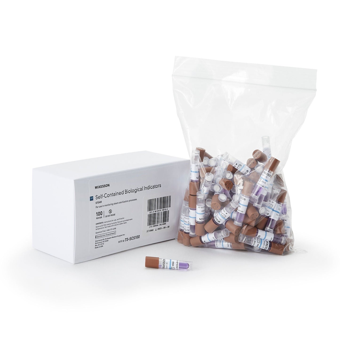 INDICATOR, BIOLOGICAL STEAM SLF-CONTAIN(100/BX 4BX