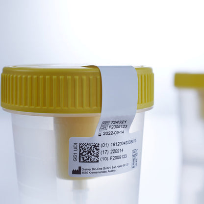 CUP, URINE STR W/INTEGRATED TRANSFER DEVICE (300/CS)