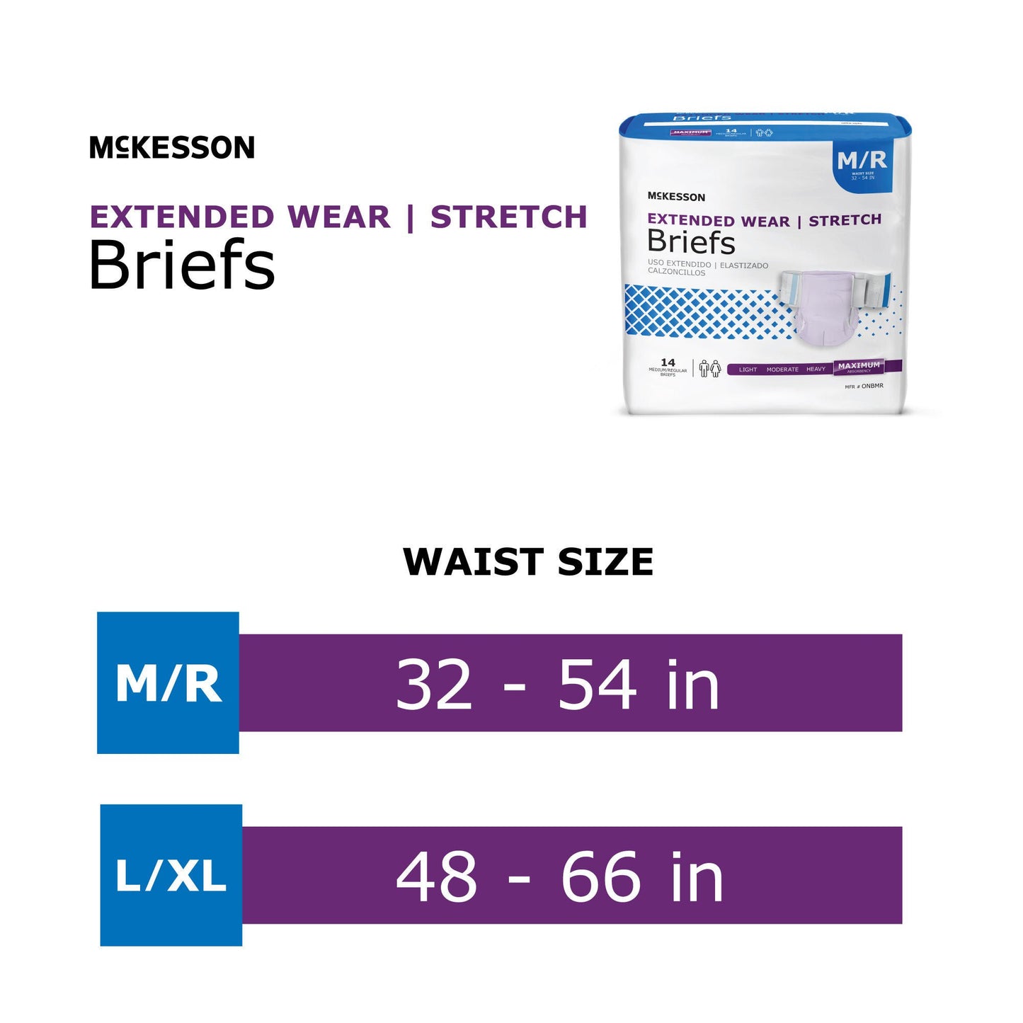 BRIEF, TAB CLSR EXTENDED WEAR LG/XLG 48-66 (14/BG 4BG/CS)