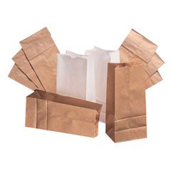 BAG, PAPER GROCERY WHT #4 3X5X9 1/2 (500/PK)