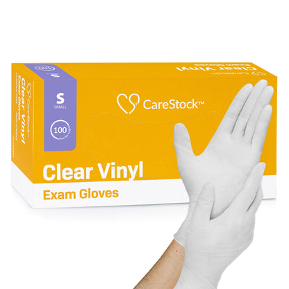 GLOVE, EXAM VNYL SM N/S (100/BX 10BX/CS)