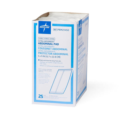 PAD, CARING ABDN COMBINE STR 5"X9" (25/BX 16BX/CS