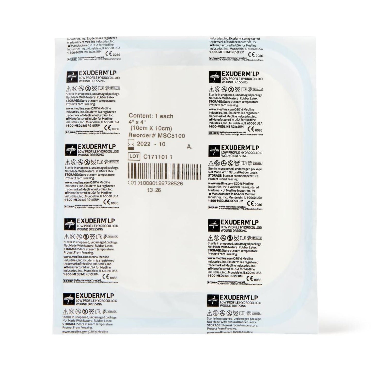DRESSING, EXUDERM LP 4X4 HYDRO(10/BX)