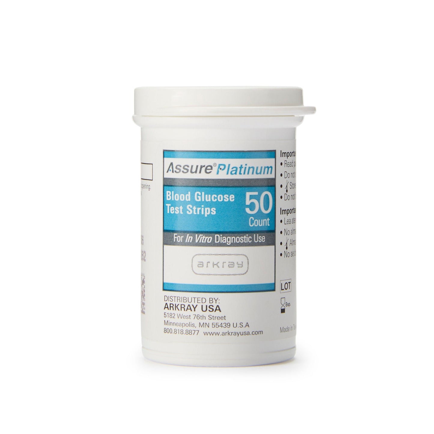 TEST STRIP, BLD GLUCOSE ASSUREPLATINUM (50/BX 12BX/CS)