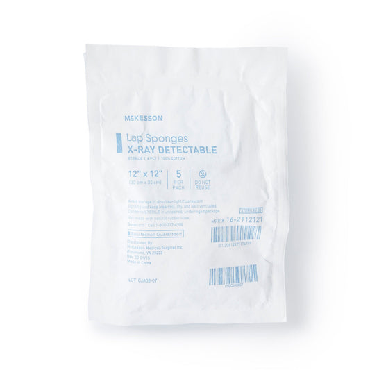 SPONGE, LAP 12X12 STR SFT (5/PK 40PK/CS)