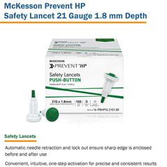 LANCET, HAEMOLANCE 21GX1.8MM (100/BX 20BX/CS)