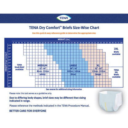 BRIEF, INCONT TENA DRY COMFORTLG (20/PK 4PK/CS)