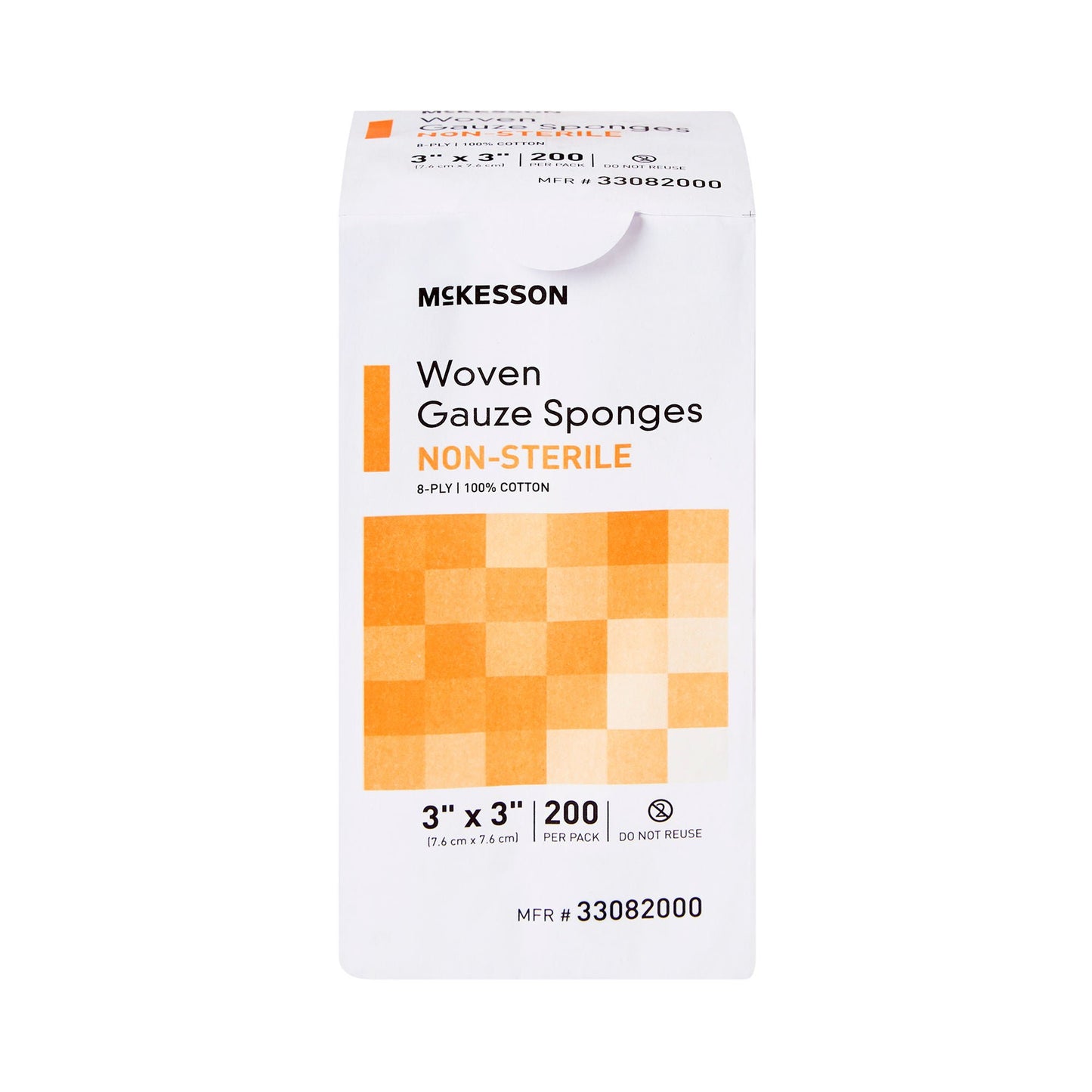SPONGE, GAUZE 8PLY N/S 3"X3" (200/PK 20PK/CS)