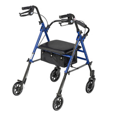 WALKER, ROLLATOR 4" WHEEL LOOPBRAKE UNIV JR BLU