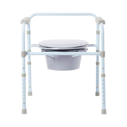 COMMODE, FOLDING STL FRAME BLU350LBS