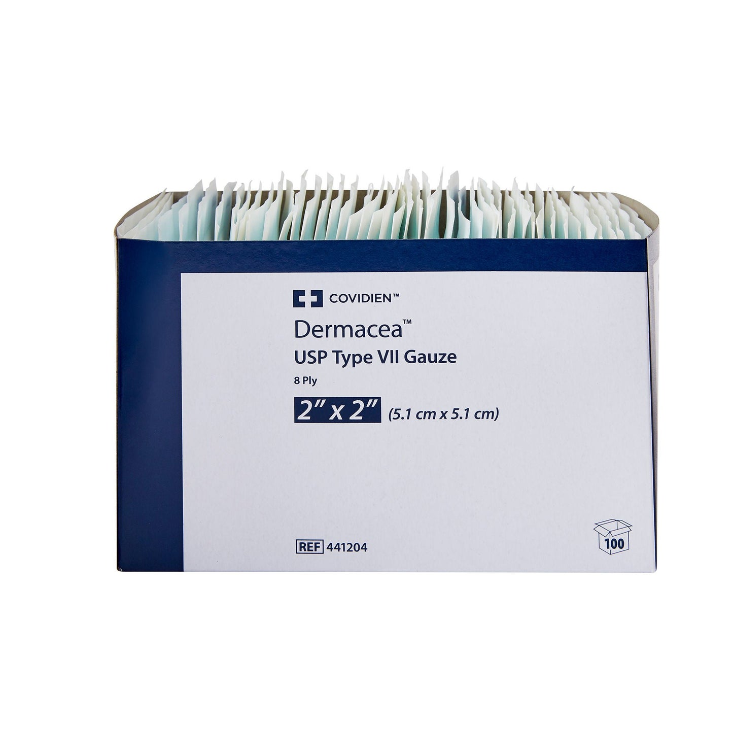 SPONGE, GAUZE DERMA 8PLY STR 2X2 (2/PK 50PK/BX 30BX/CS)