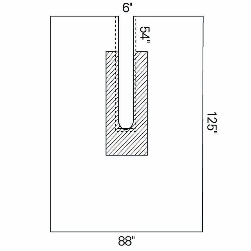 SHEET, U ORTHO LG W/SPLIT (11/CS)