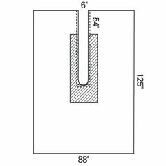 SHEET, U ORTHO LG W/SPLIT (11/CS)