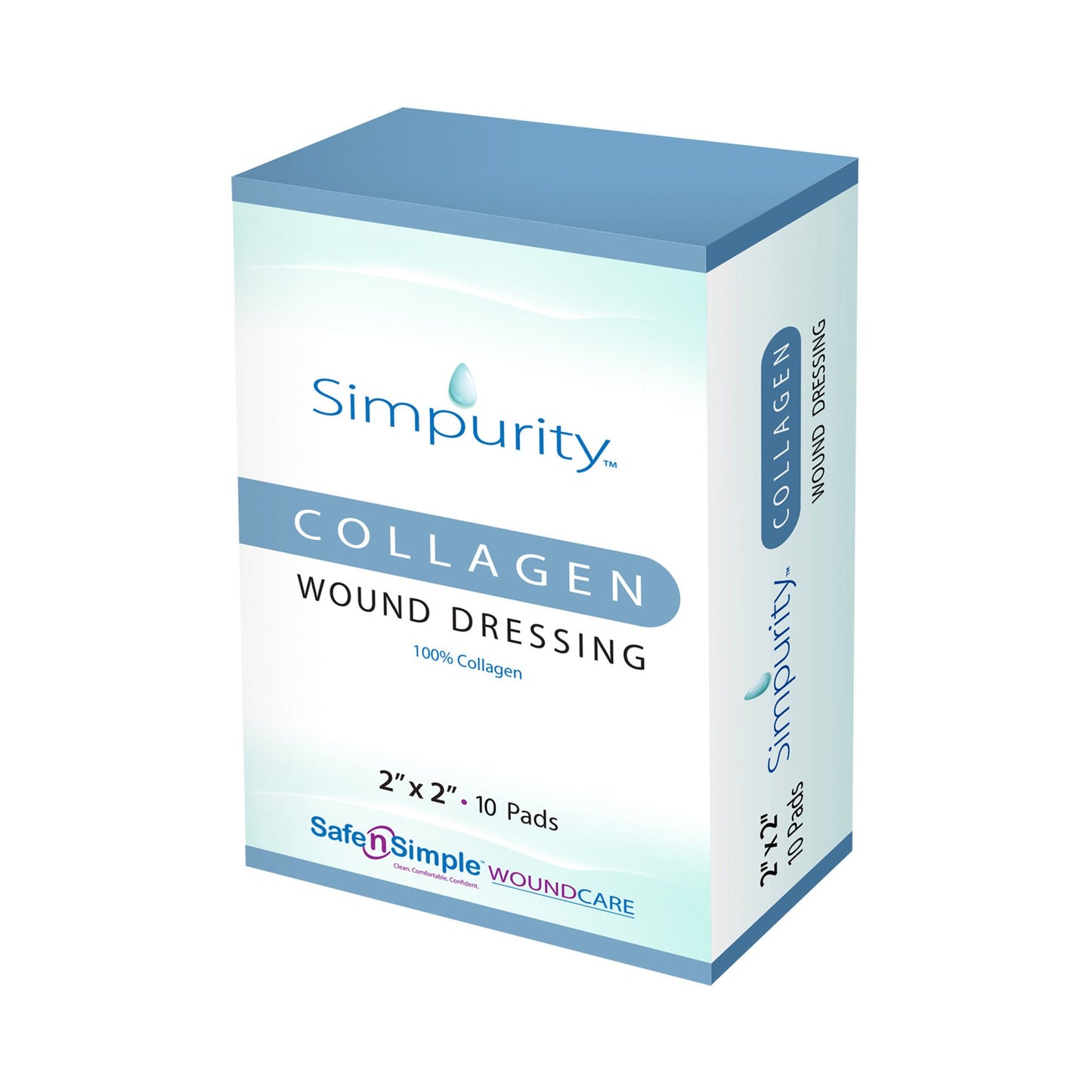 PAD, COLLAGEN SIMPURITY WOUND DRSG 2"X2" (10/BX)