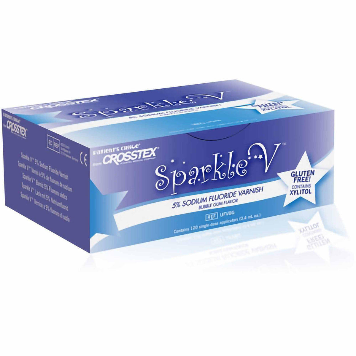 VARNISH, SPARKLE V SOD FLURD BBL GUM (120/BX 5BX/CS)