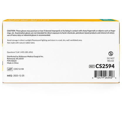 GLOVE, EXAM VNYL MD N/S (100/BX 10BX/CS)