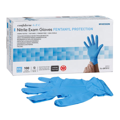 GLOVE, EXAM NITRL 2XLG N/S CHEMO 6.8C (100EA/BX 10BX/CS)