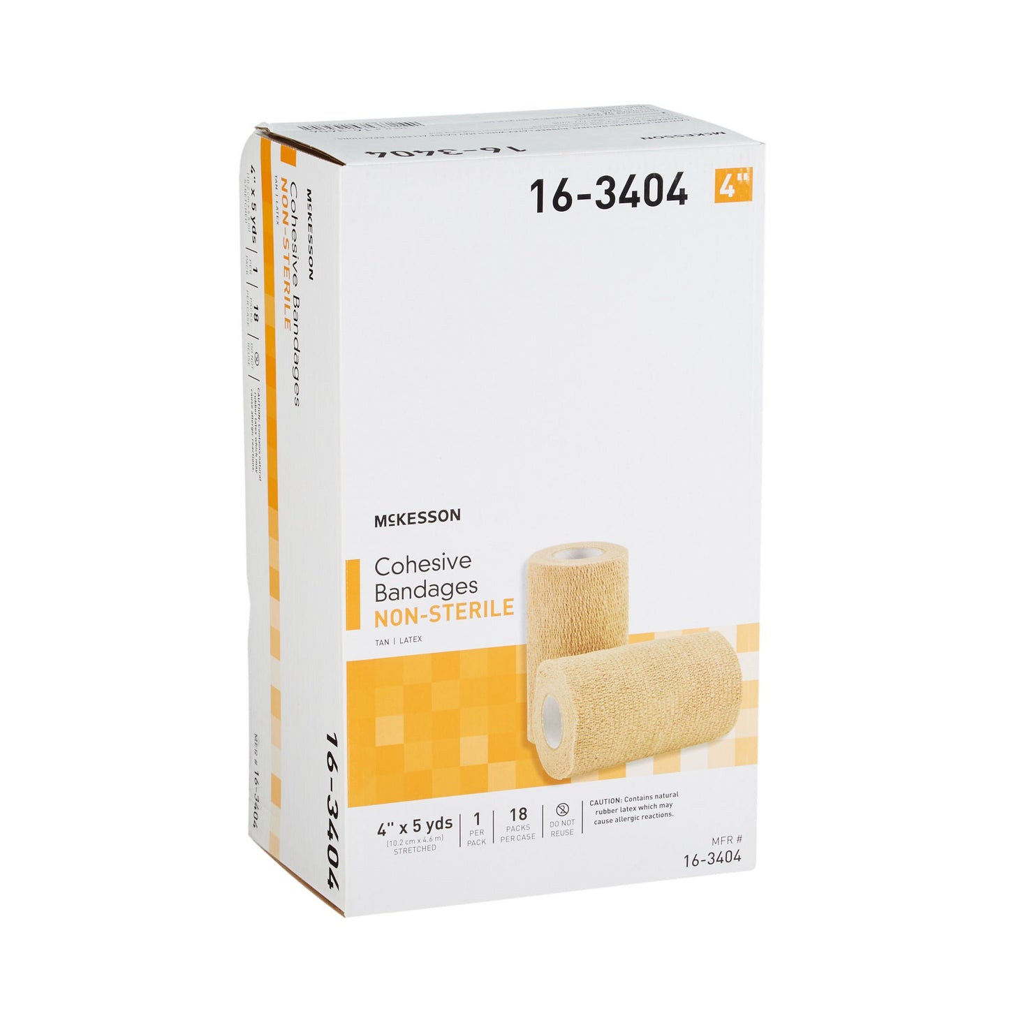 BANDAGE, COHESIVE N/S TAN 4" (18PK/CS)