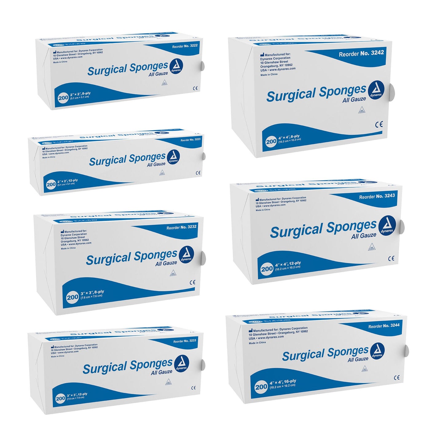 GAUZE 4X4 8PLY N/S (20PK/CS)