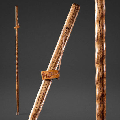 STICK, WALKING WOOD BRAZOS 58 TWISTED OAK HITCHHIKER BRN 58"