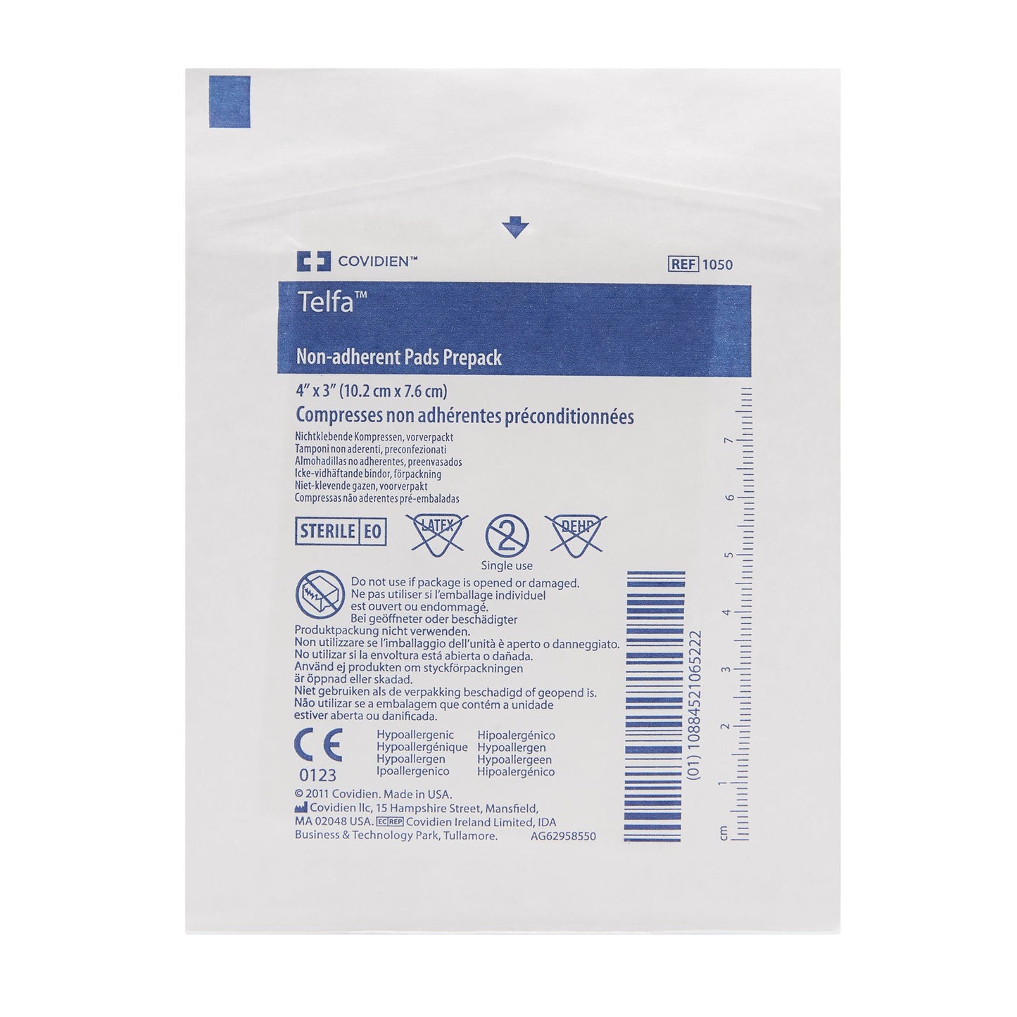 DRESSING, TELFA STR N/ADH 4"X3" 1'S (50/CT)