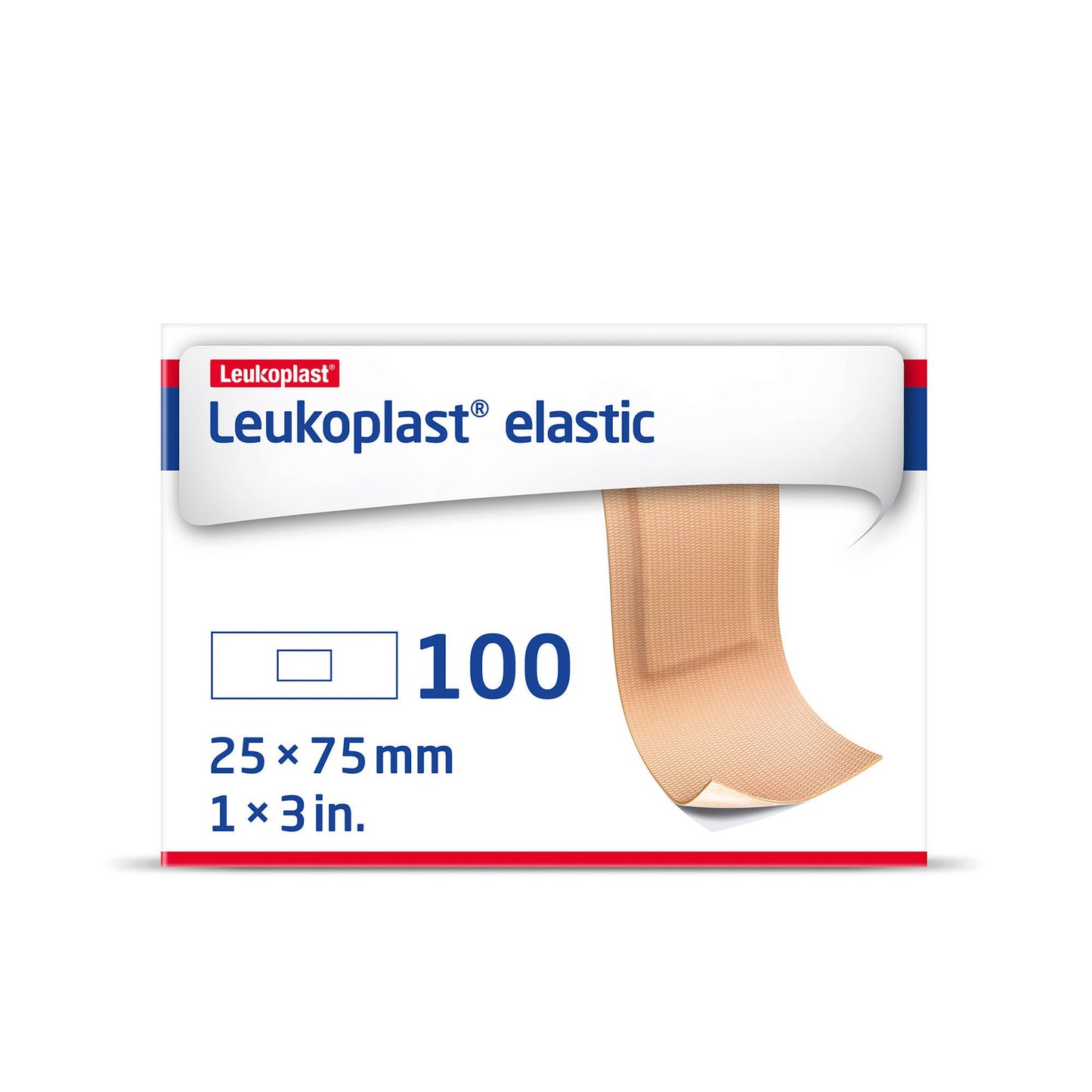 BANDAGE, WND LEUKOPLAST STRIP ELAS 1"X3" (100/BX 12BX/CS)
