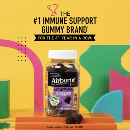 AIRBORNE, GUMMIES ELDERBERRY (50/BT)