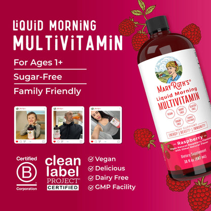SUPPLEMENT, LIQ MORNING MULTIVITAMIN RASPBERRY 30OZ (6/CS