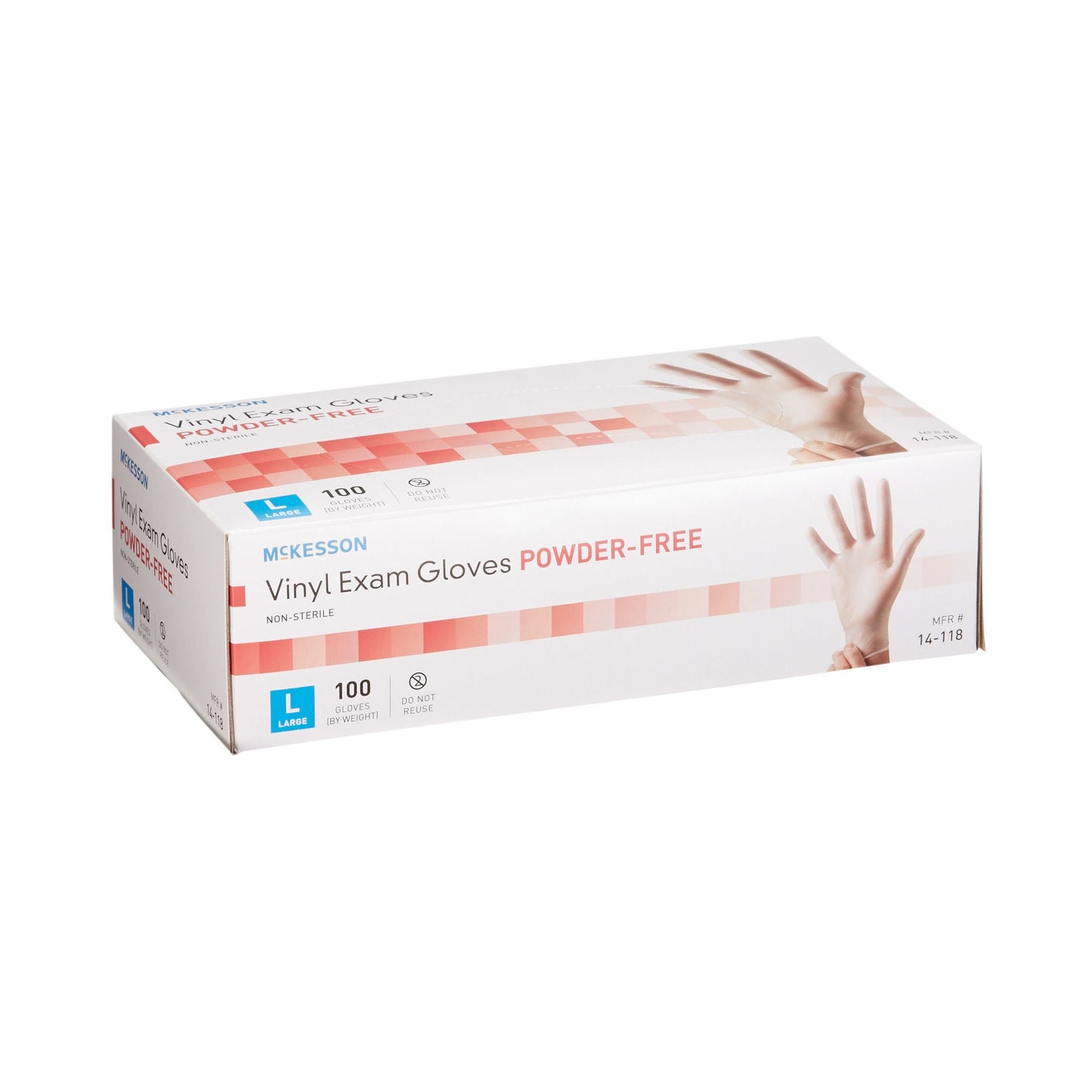 GLOVE, EXAM VNYL LG N/S (100/BX 10BX/CS)