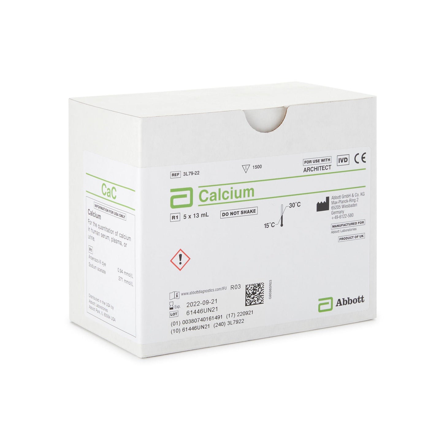 REAGENT, AEROSET CALCIUM (1500TESTS/BX)