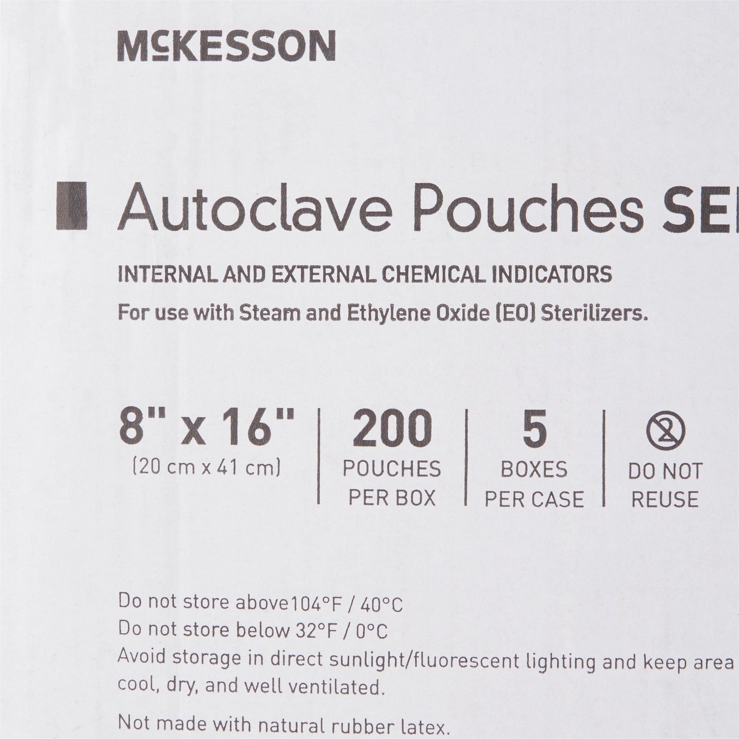 POUCH, SELF SEAL ECON 8X16 (200/BX 5BX/CS)