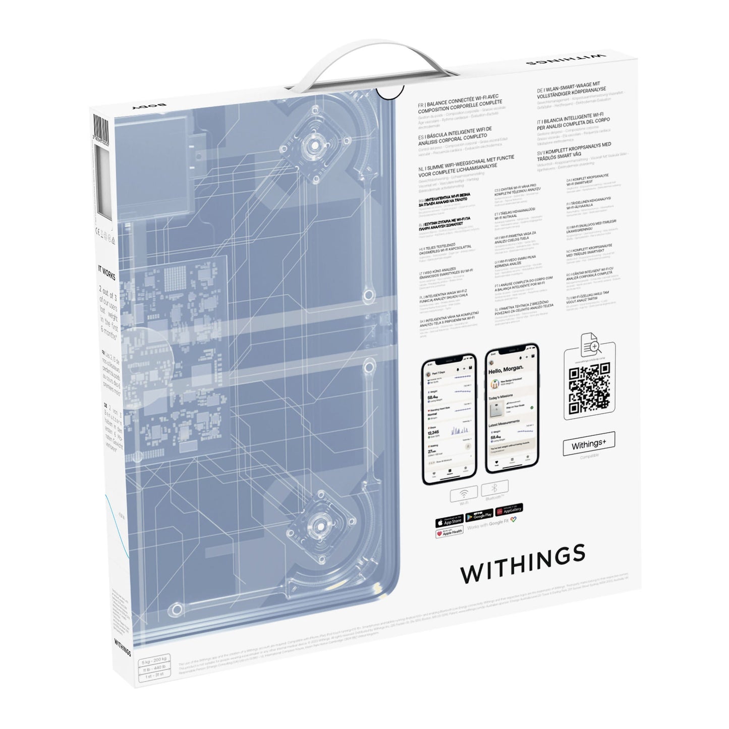 SCALE, BODY COMP COMPLETE BODYANALYSIS WI-FI WHT